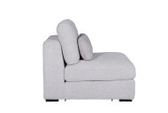 Hoffman Armless Sectional Side View - Light Grey
