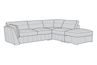 Pavia Leather Corner Chaise Group