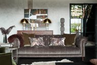 Knightsbridge Sofa Front View - Brindle With Pine
