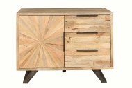 IFD Sunburst - 1 Door 3 Drawer Sideboard