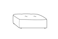 Italia Living Gadoni - Large Rectangular Footstool