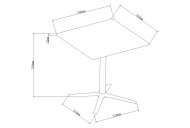 Bentley Designs (UK) Ltd Barrow Sintered Stone Square Bistro Table