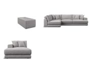 Whitemeadow Newland Large Corner Chaise Group with Rectangle Glass Top Table