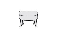 Siren Furniture Limited Saffron Halfmoon Footstool