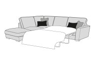 Buoyant Cartmel Corner Chaise Sofabed with Storage End Stool