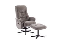 GFA - Global Furniture Alliance Nebraska Swivel Recliner with Footstool