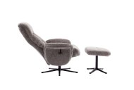 GFA - Global Furniture Alliance Nebraska Swivel Recliner with Footstool