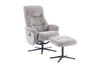 GFA - Global Furniture Alliance Nebraska Swivel Recliner with Footstool