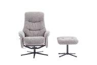 GFA - Global Furniture Alliance Nebraska Swivel Recliner with Footstool