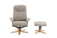 GFA - Global Furniture Alliance Milwaukie Swivel Recliner with Footstool
