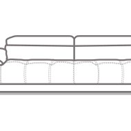 Valiano Large Sofa 1 Arm - Line Art