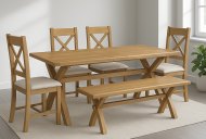 IFD Hapton Cross Leg Extending Dining Table