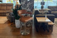 Clearance Franz Gas Lift Bar Stool Caramel