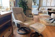 Clearance Malibu Swivel Recliner with Foostool