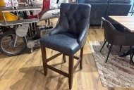 Clearance Otto Bar Stool Heritage Barker Leather & Rannoch Tweed