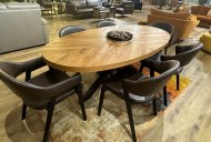Bentley Designs (UK) Ltd Eclipse - Oval Dining Table (Metal Leg)