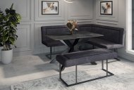 Indus Valley Austin - Black Corner Dining Set