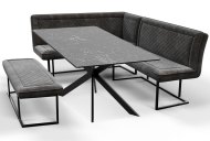 Indus Valley Austin - Black Corner Dining Set