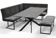 Indus Valley Austin - Black Corner Dining Set