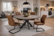 Furniture Link Madrid - Round Extending Dining Table