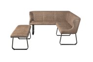 Indus Valley Houghton - Tan Corner Dining Bench Set