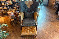 Clearance Keighley Wing Chair & Footstool