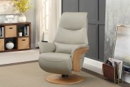 GFA - Global Furniture Alliance Urban - Leather Swivel Recliner with Integrated Footstool