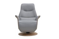 GFA - Global Furniture Alliance Urban - Leather Swivel Recliner with Integrated Footstool