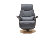GFA - Global Furniture Alliance Urban - Leather Swivel Recliner with Integrated Footstool