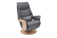 GFA - Global Furniture Alliance Urban - Leather Swivel Recliner with Integrated Footstool