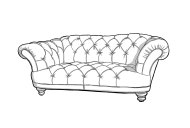 Otto 2 Seater Sofa - Line Art