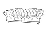 Otto 4 Seater Sofa - Line Art