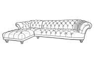 Otto Chaise Sofa - Line Art