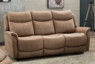 Addison Caramel 3 Seater Recliner Sofa