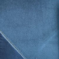 Grade B Plush Velvet Indigo with Contrast Piping