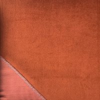 Grade B Plush Velvet Umber with Contrast Piping