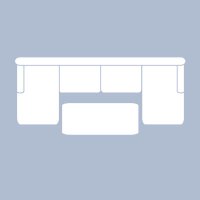 1xLHF Chaise, 1xRHF Chaise, 1x 2 Str Armless, 1xLrg Stool