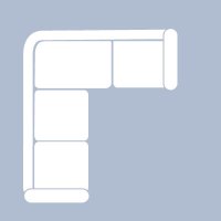 1x Lrg End ML LH, 1xLrg End ML RH, 1x OpnCrnr RH, 1x Lrg Armless ML